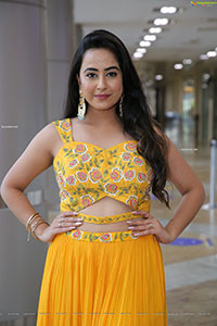 Ameeksha Pawar HD Stills in Yellow Designer Lehenga