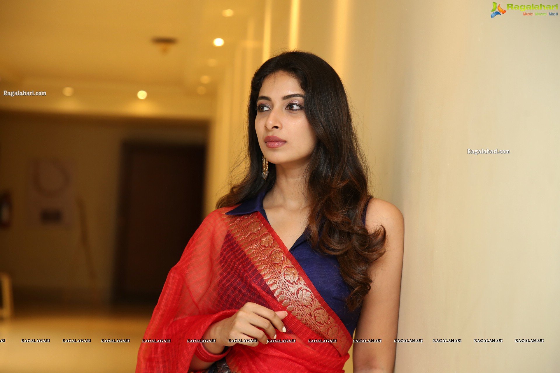 Archana Ravi in Beautiful Red Saree, HD Photo Gallery