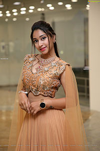 Chandini Gollapudi in Beige Lehenga Choli