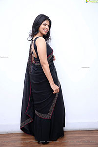 Divya Narne Beautiful Stills in Black Saree