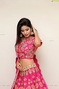 Ishika Roy in Pink Designer Lehenga