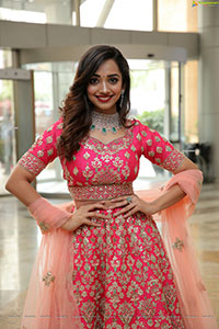 Saanve Megghana in Pink Embellished Lehenga Choli