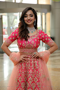 Saanve Megghana in Pink Embellished Lehenga Choli