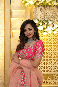 Saanve Megghana in Pink Embellished Lehenga Choli