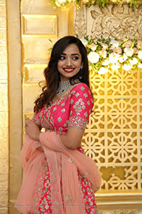 Saanve Megghana in Pink Embellished Lehenga Choli