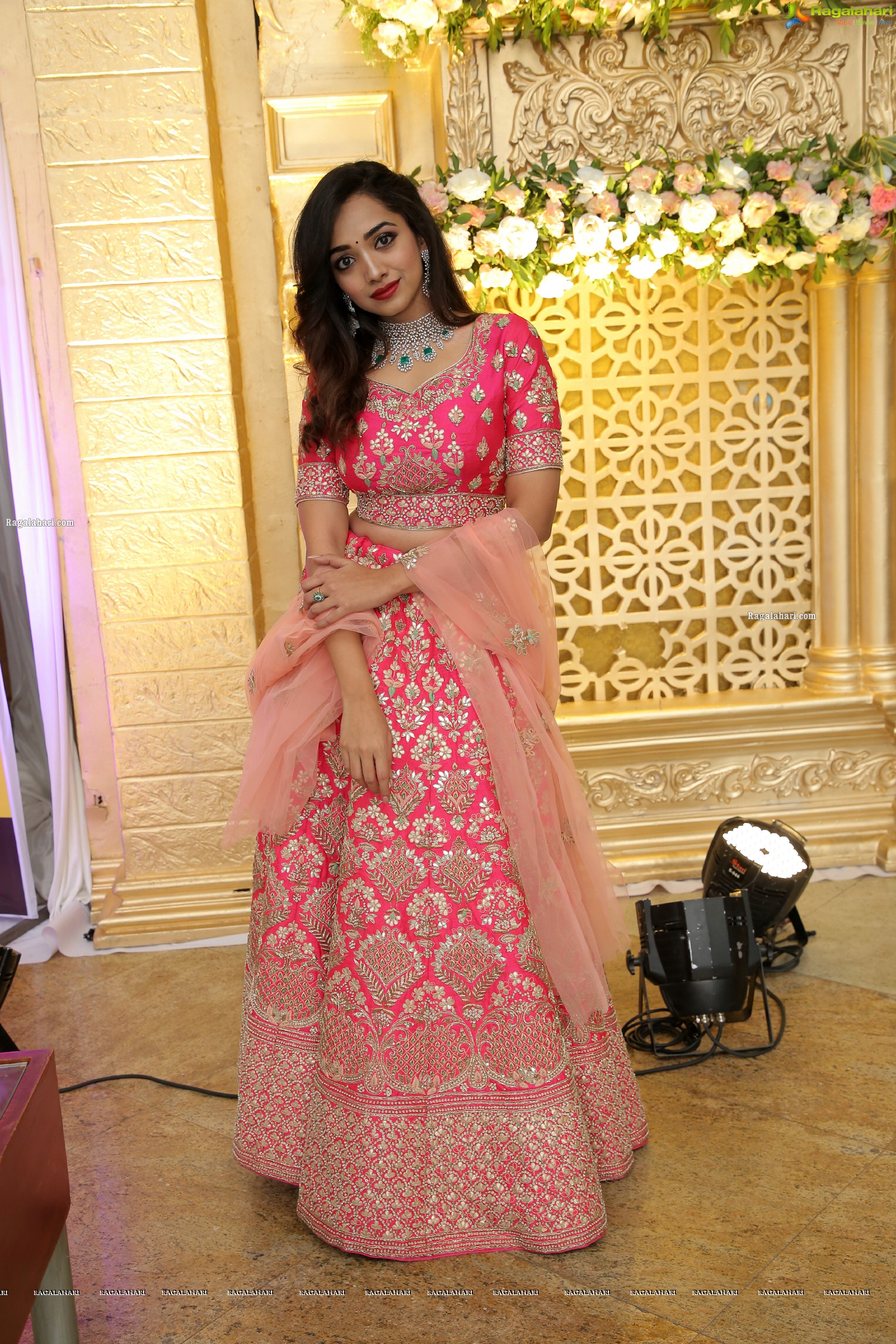 Saanve Megghana in Pink Embellished Lehenga Choli, HD Photo Gallery