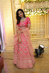 Saanve Megghana in Pink Embellished Lehenga Choli