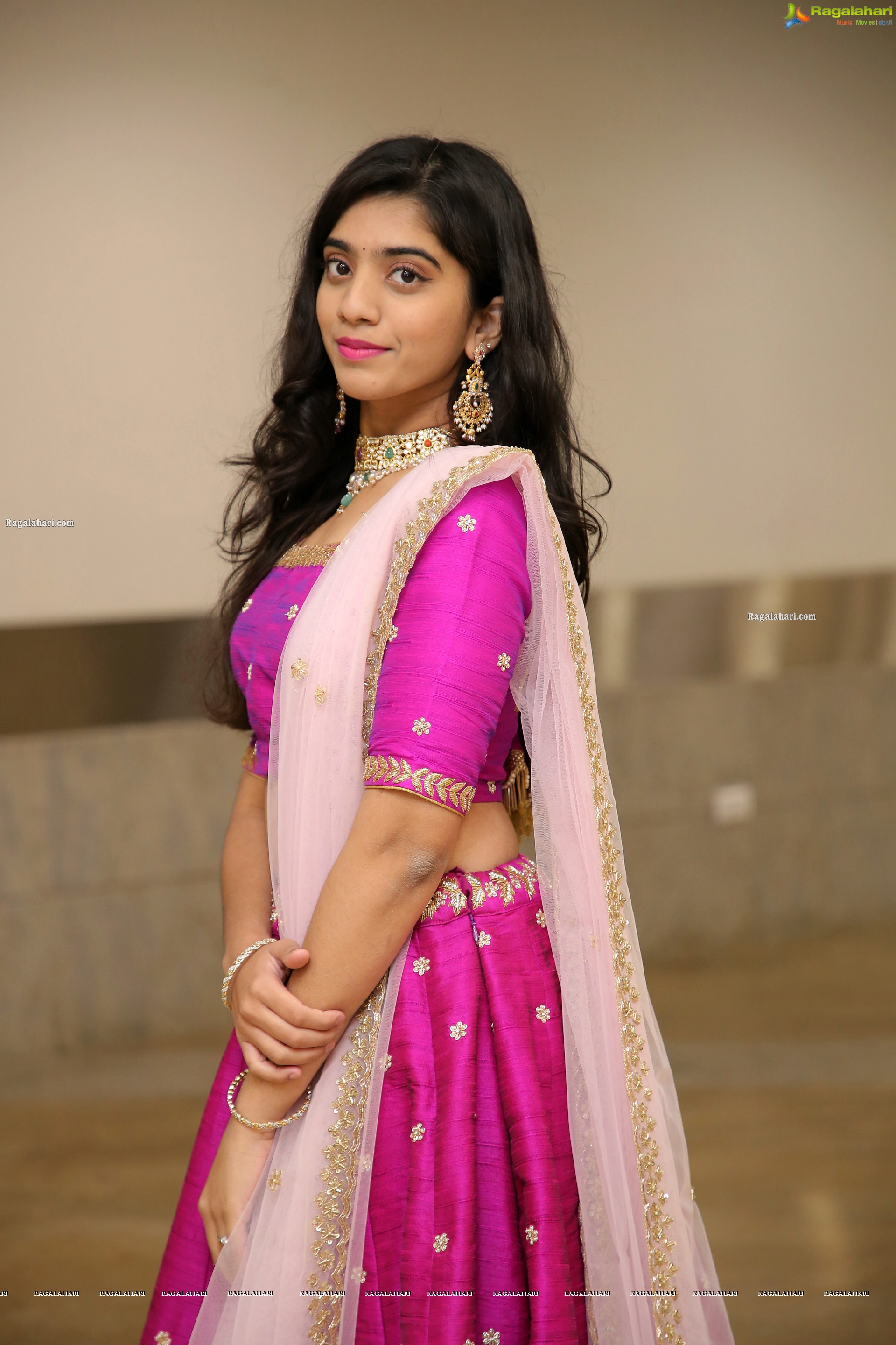 Nikita Choudary in Pink Designer Lehenga, HD Photo Gallery