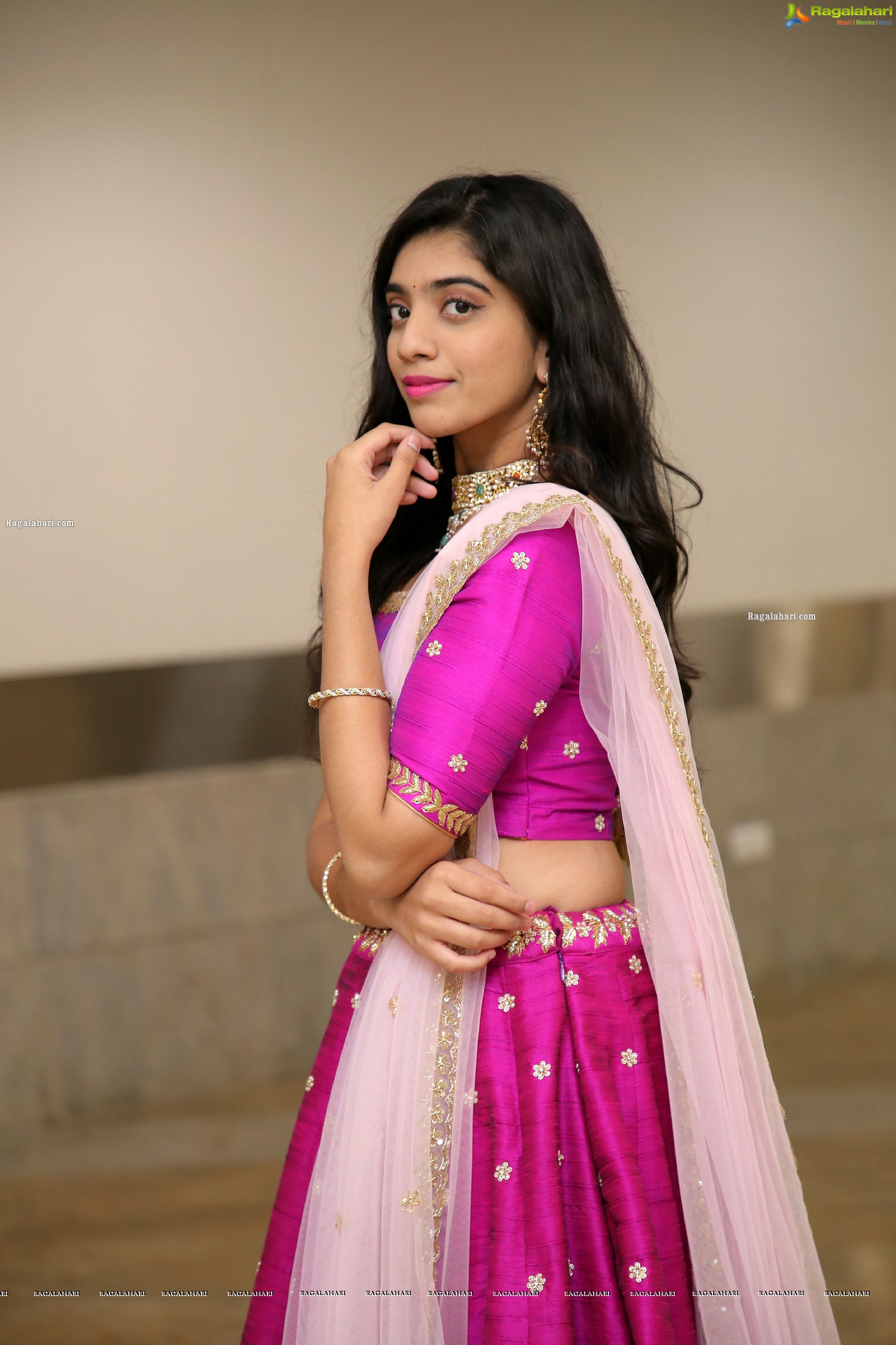 Nikita Choudary in Pink Designer Lehenga, HD Photo Gallery