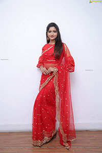 Priya Murthy Stills in Red Saree