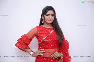 Priya Murthy Stills in Red Saree