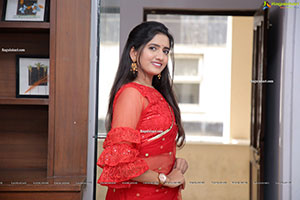 Priya Murthy Stills in Red Saree