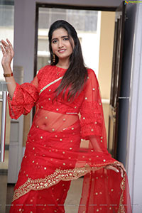 Priya Murthy Stills in Red Saree