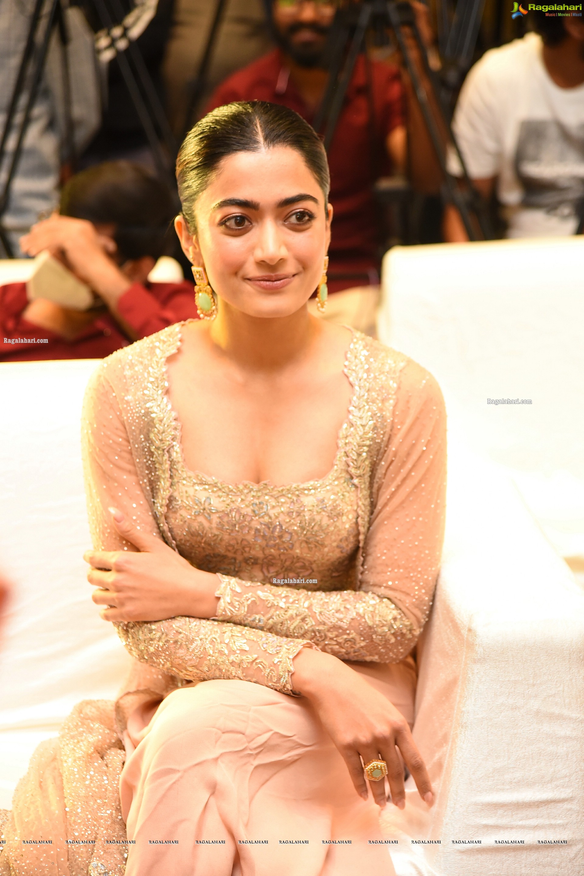 Rashmika Mandanna at Pushpa Movie Press Meet, HD Photo Gallery