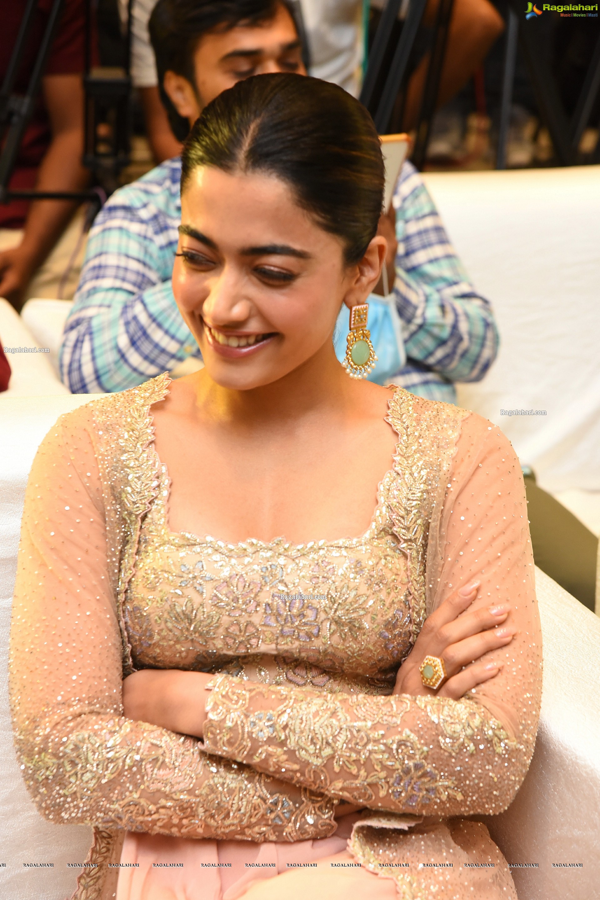 Rashmika Mandanna at Pushpa Movie Press Meet, HD Photo Gallery