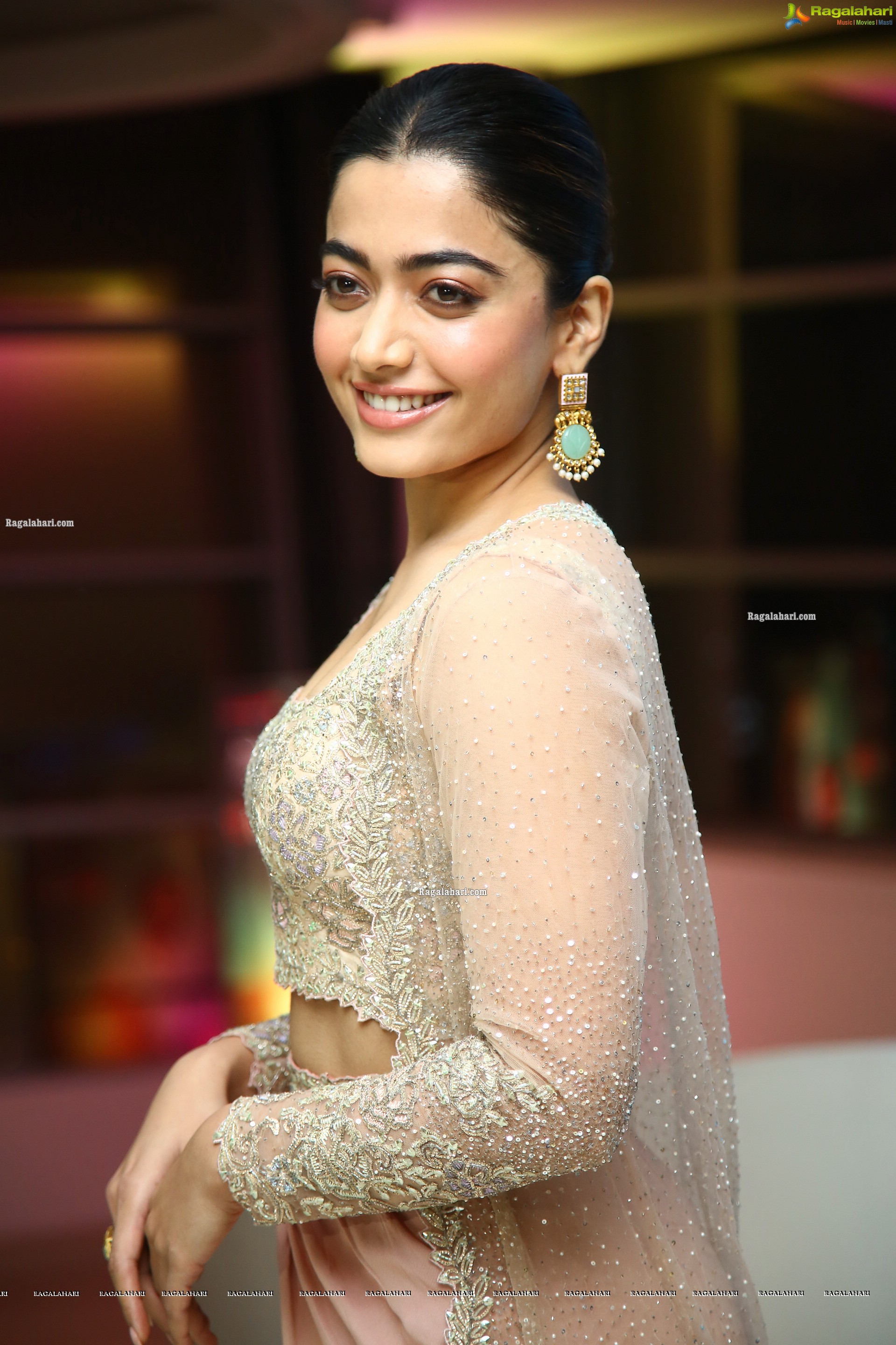 Rashmika Mandanna at Pushpa Movie Press Meet, HD Photo Gallery