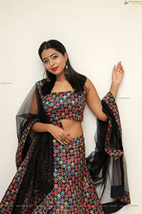 Rittika Chakraborty in Black Designer Lehenga