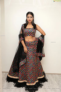 Rittika Chakraborty in Black Designer Lehenga