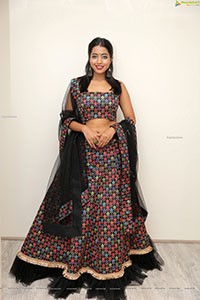 Rittika Chakraborty in Black Designer Lehenga
