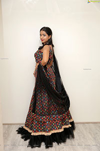 Rittika Chakraborty in Black Designer Lehenga