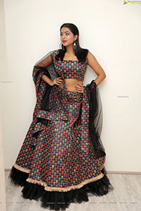 Rittika Chakraborty in Black Designer Lehenga