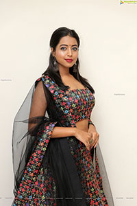 Rittika Chakraborty in Black Designer Lehenga