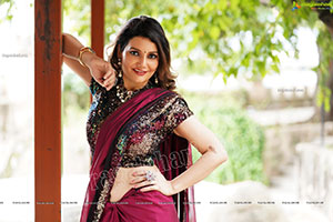 Nisha Singh Rajput in Dark Pink Saree