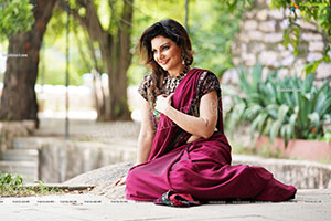 Nisha Singh Rajput in Dark Pink Saree