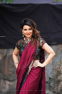 Nisha Singh Rajput in Dark Pink Saree