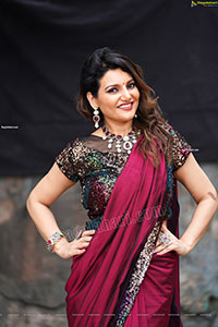 Nisha Singh Rajput in Dark Pink Saree