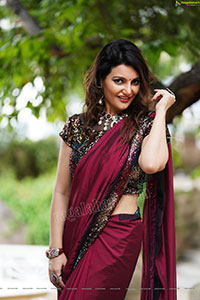 Nisha Singh Rajput in Dark Pink Saree