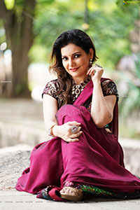 Nisha Singh Rajput in Dark Pink Saree