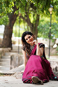 Nisha Singh Rajput in Dark Pink Saree