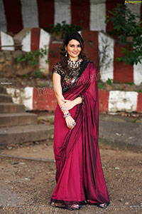 Nisha Singh Rajput in Dark Pink Saree