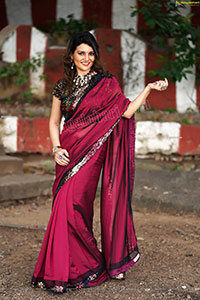 Nisha Singh Rajput in Dark Pink Saree