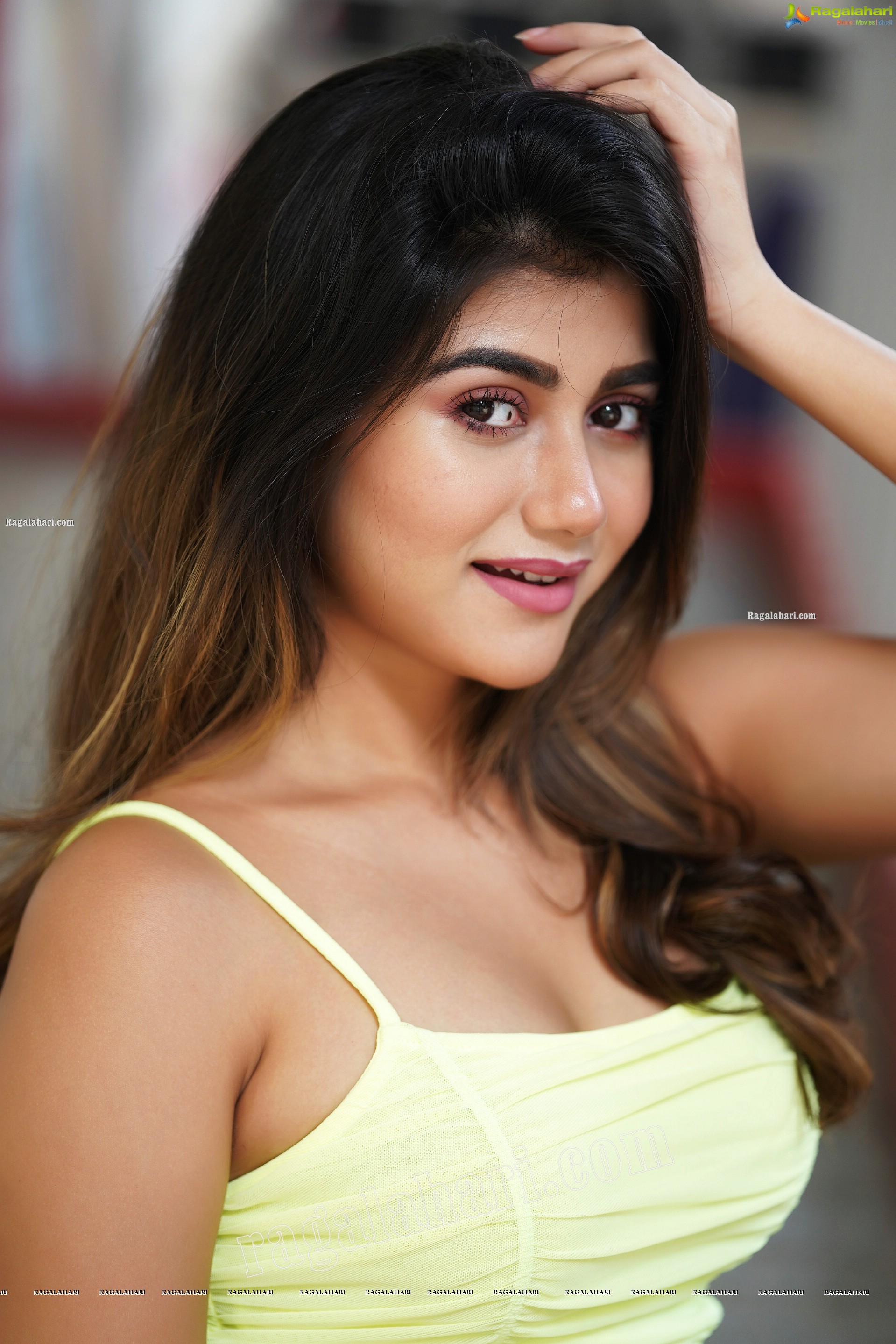 Prantika Das in Yellow Crop Top and Denim Shorts, Exclusive Photoshoot