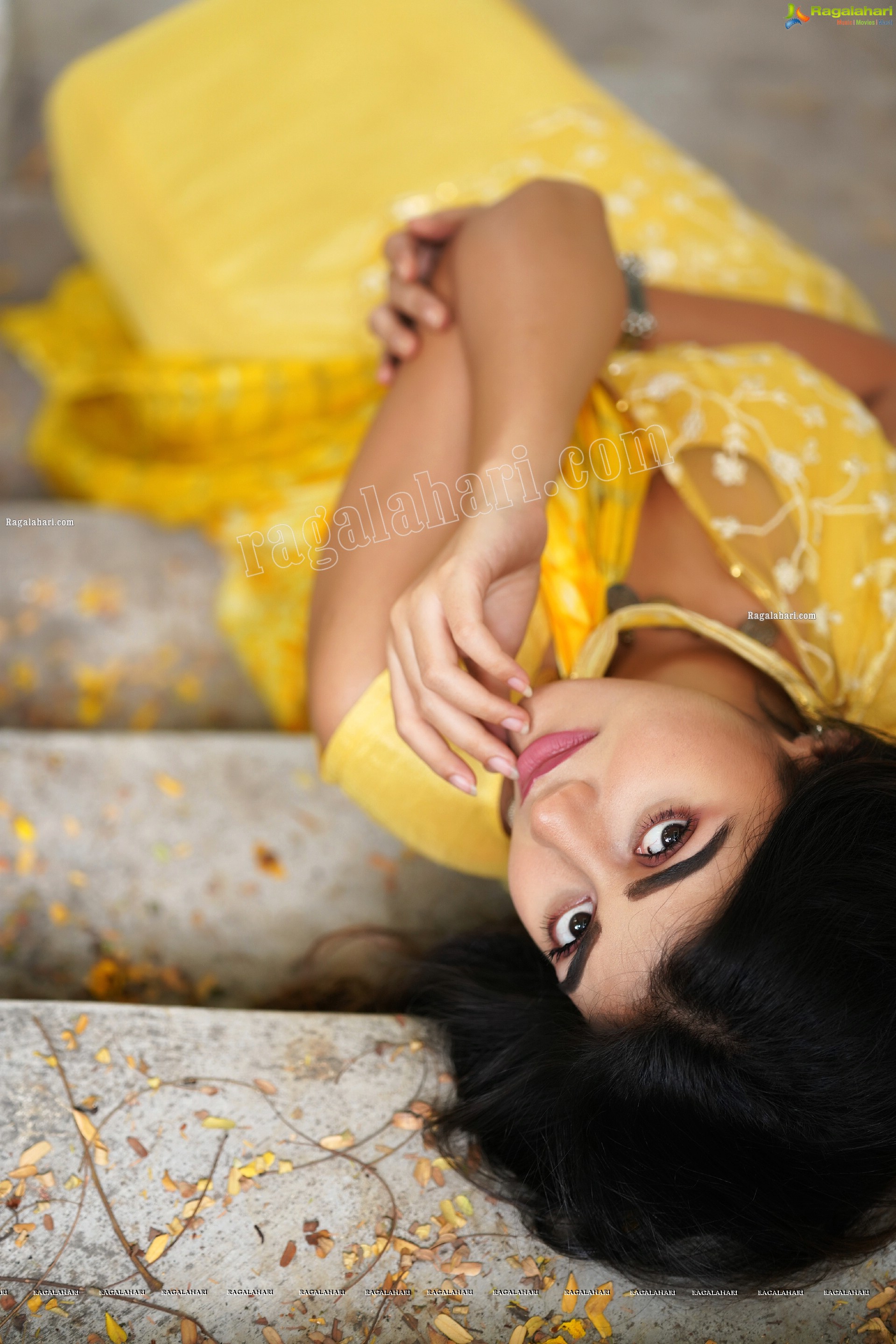 Prantika Das in Yellow Designer Dress, Exclusive Photoshoot