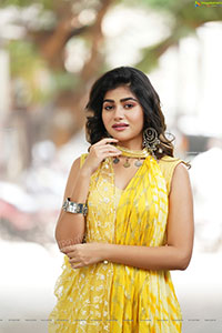 Prantika Das in Yellow Designer Dress