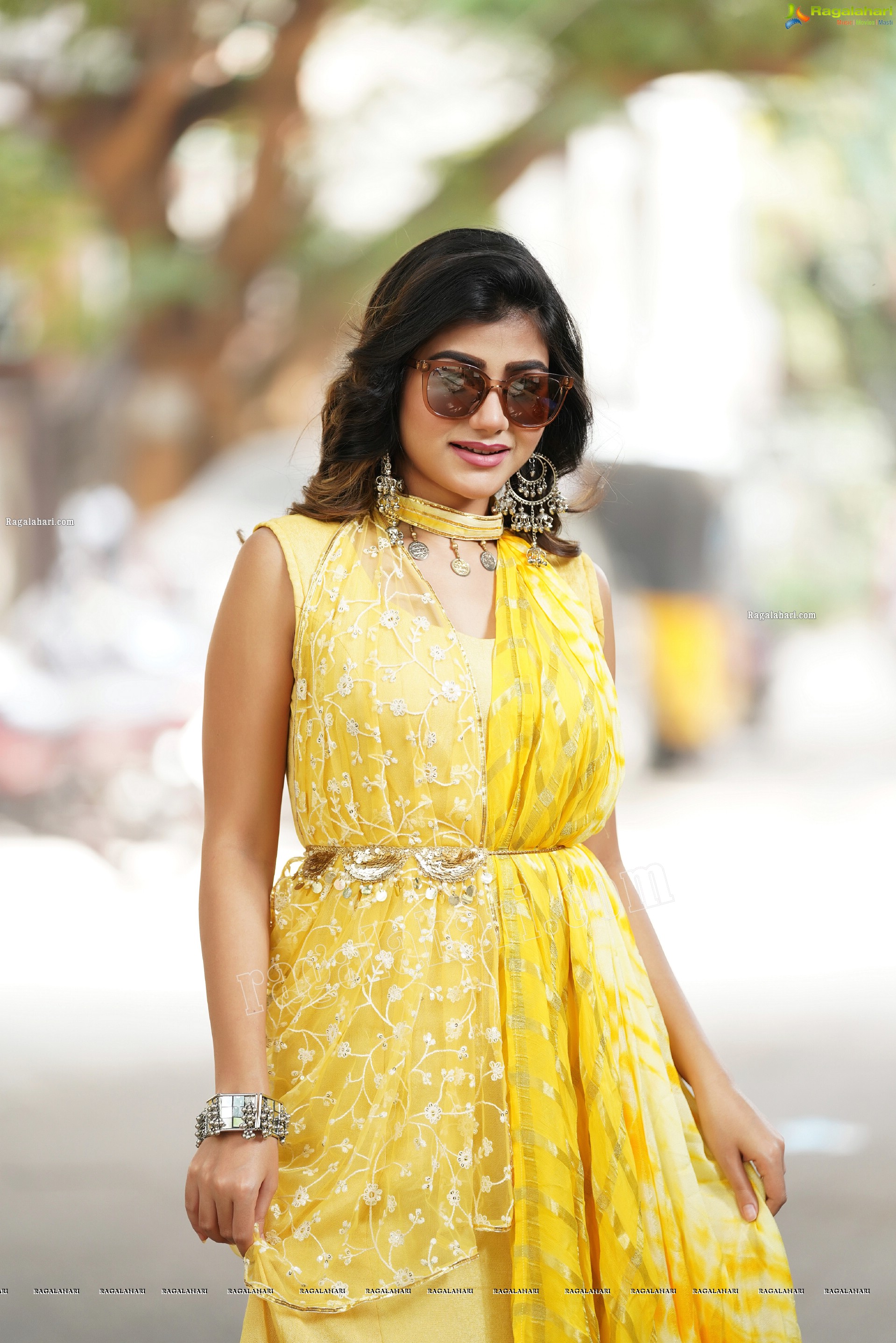 Prantika Das in Yellow Designer Dress, Exclusive Photoshoot