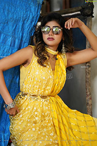 Prantika Das in Yellow Designer Dress