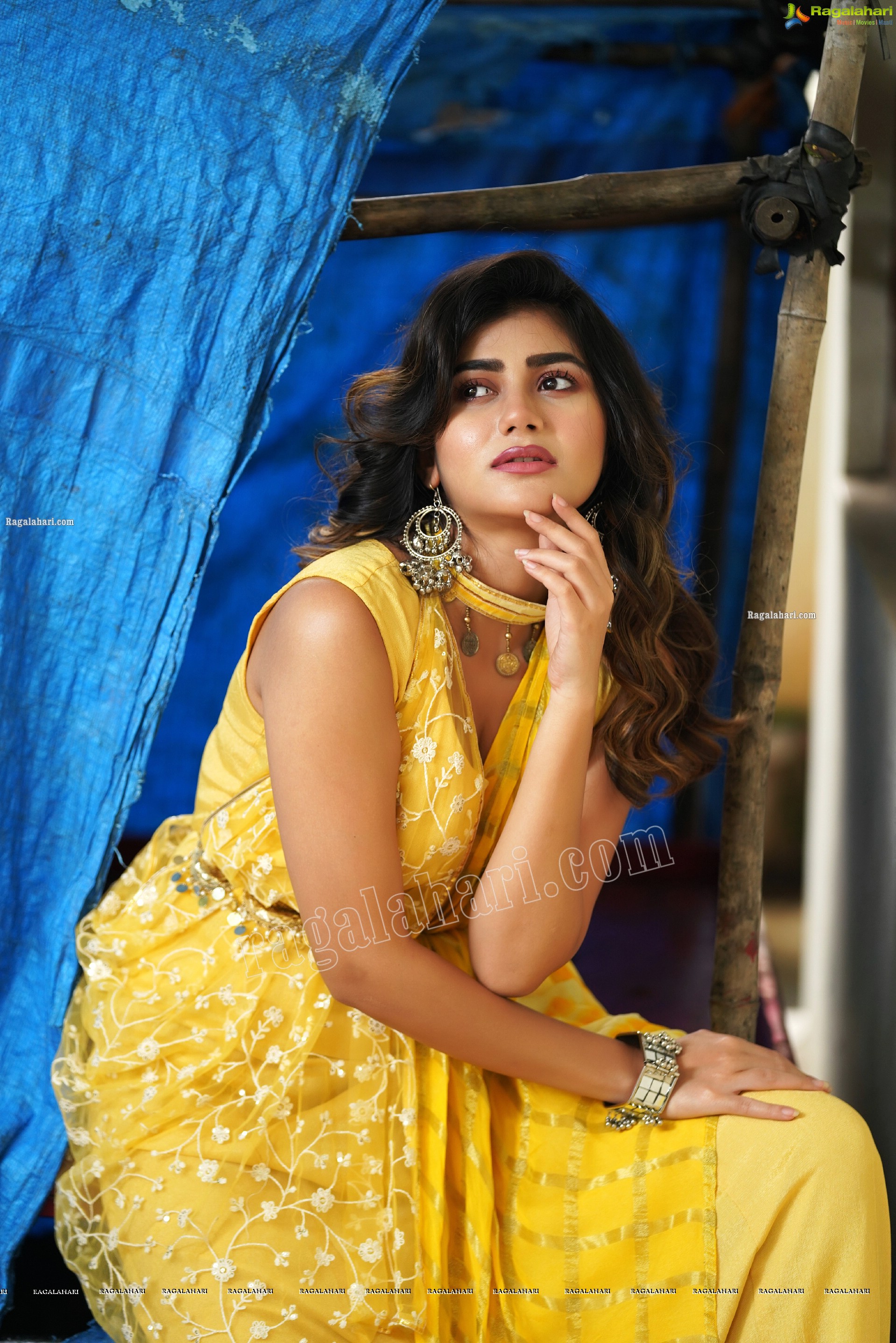 Prantika Das in Yellow Designer Dress, Exclusive Photoshoot