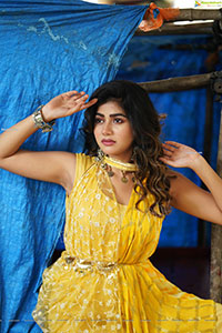 Prantika Das in Yellow Designer Dress