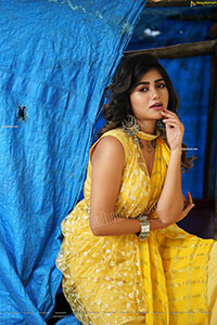 Prantika Das in Yellow Designer Dress