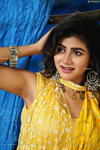 Prantika Das in Yellow Designer Dress