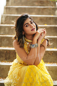 Prantika Das in Yellow Designer Dress