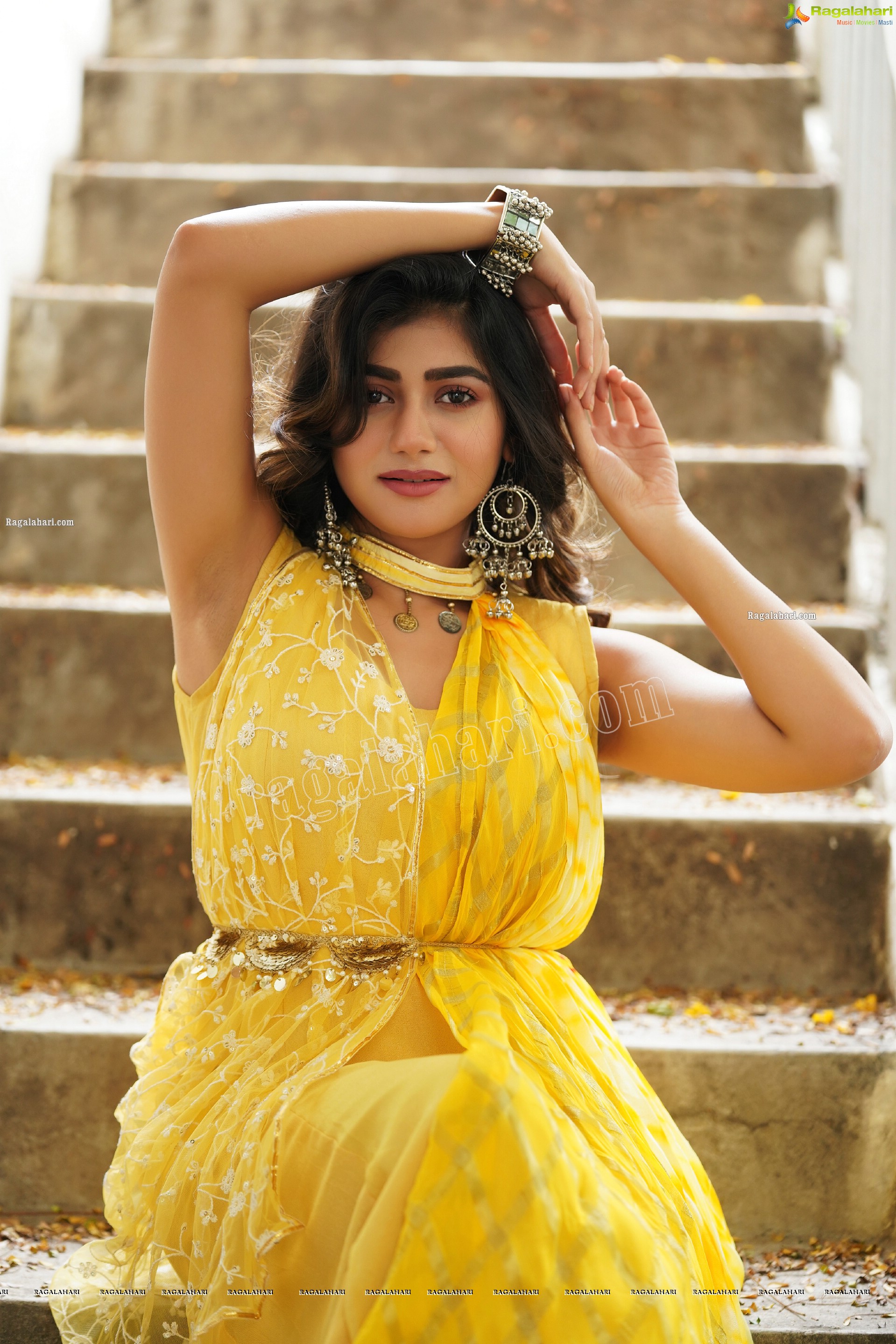 Prantika Das in Yellow Designer Dress, Exclusive Photoshoot