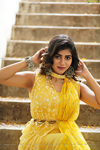 Prantika Das in Yellow Designer Dress