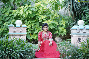 Richa Kalra in Red Dress