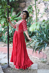 Richa Kalra in Red Dress