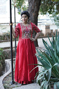 Richa Kalra in Red Dress